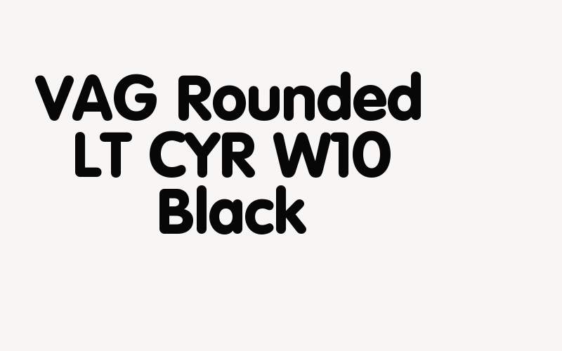 VAG Rounded LT CYR W10 Black Font