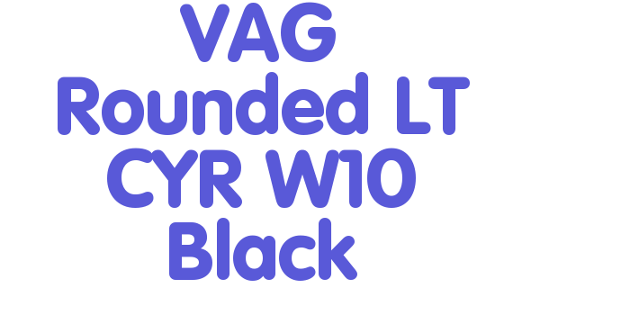 VAG Rounded LT CYR W10 Black Font Download