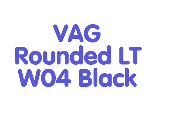 VAG Rounded LT W04 Black Font