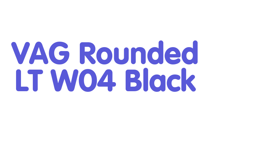 VAG Rounded LT W04 Black Font Download