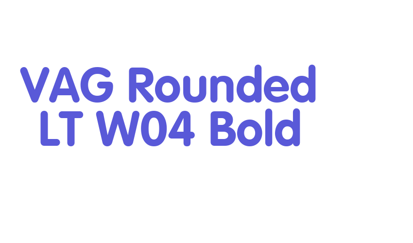 VAG Rounded LT W04 Bold Font Download