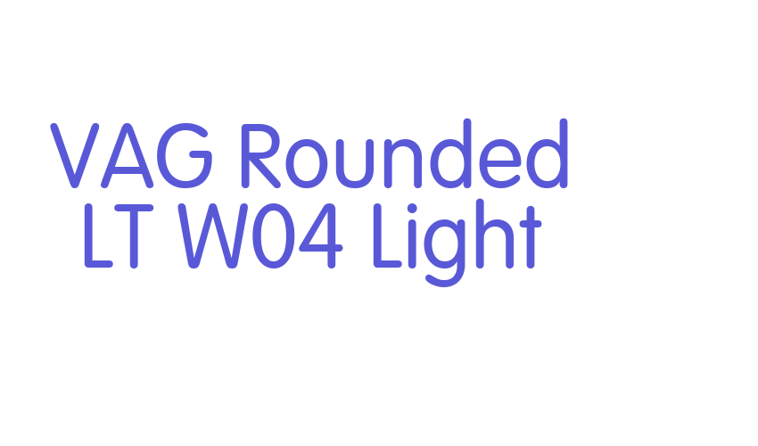 VAG Rounded LT W04 Light Font Download