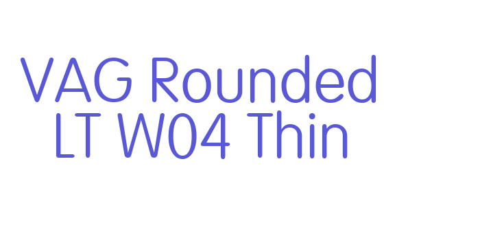 VAG Rounded LT W04 Thin Font Download