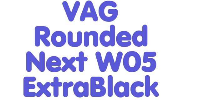 Download VAG Rounded Next W05 ExtraBlack Font