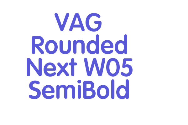 VAG Rounded Next W05 SemiBold Font