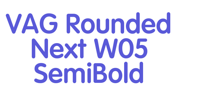 Download VAG Rounded Next W05 SemiBold Font