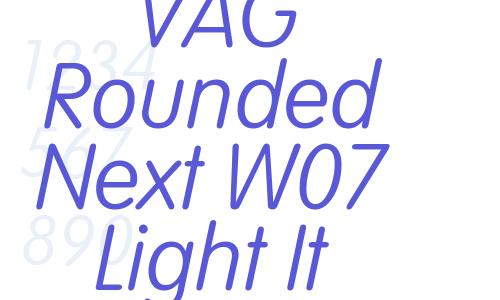 VAG Rounded Next W07 Light It Font Download