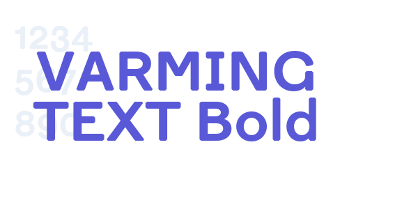 VARMING TEXT Bold font free