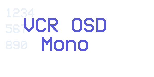 VCR OSD Mono font free