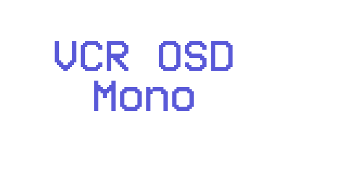 VCR OSD Mono Font Download