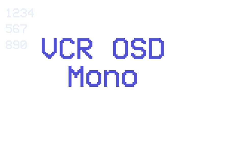 VCR OSD Mono-font-download