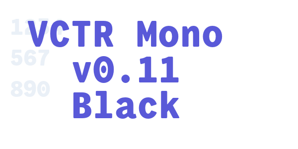 VCTR Mono v0.11 Black font free