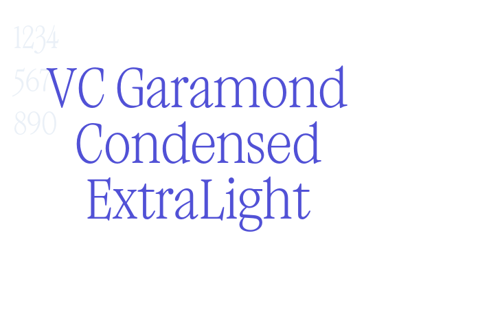 VC Garamond Condensed ExtraLight font download