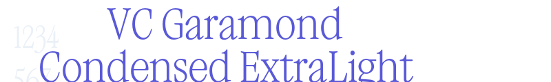 VC Garamond Condensed ExtraLight font download