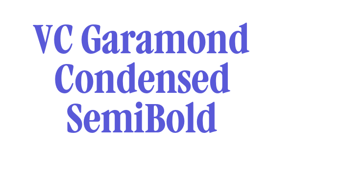 VC Garamond Condensed SemiBold Font Download