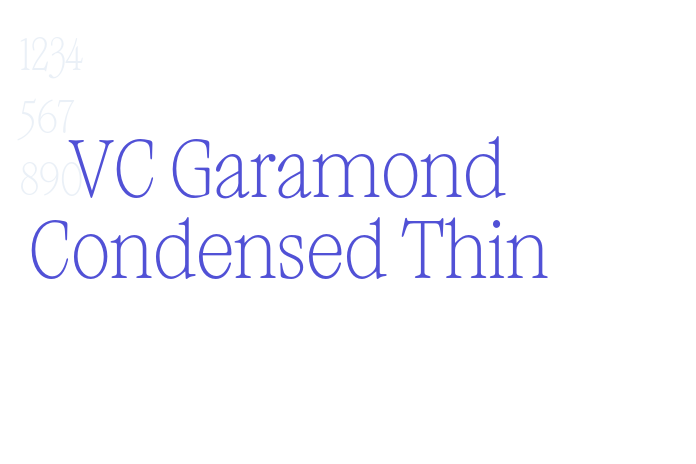 VC Garamond Condensed Thin font download