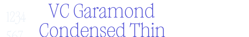 VC Garamond Condensed Thin font download