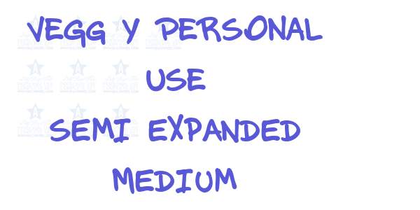 VEGg Y PERSONAL USE Semi-expanded Medium font free