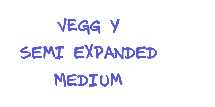 VEGg Y Semi-expanded Medium Font