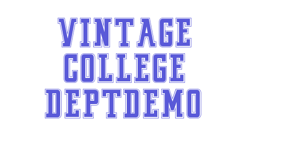 VINTAGE COLLEGE DEPT_DEMO_outli font free