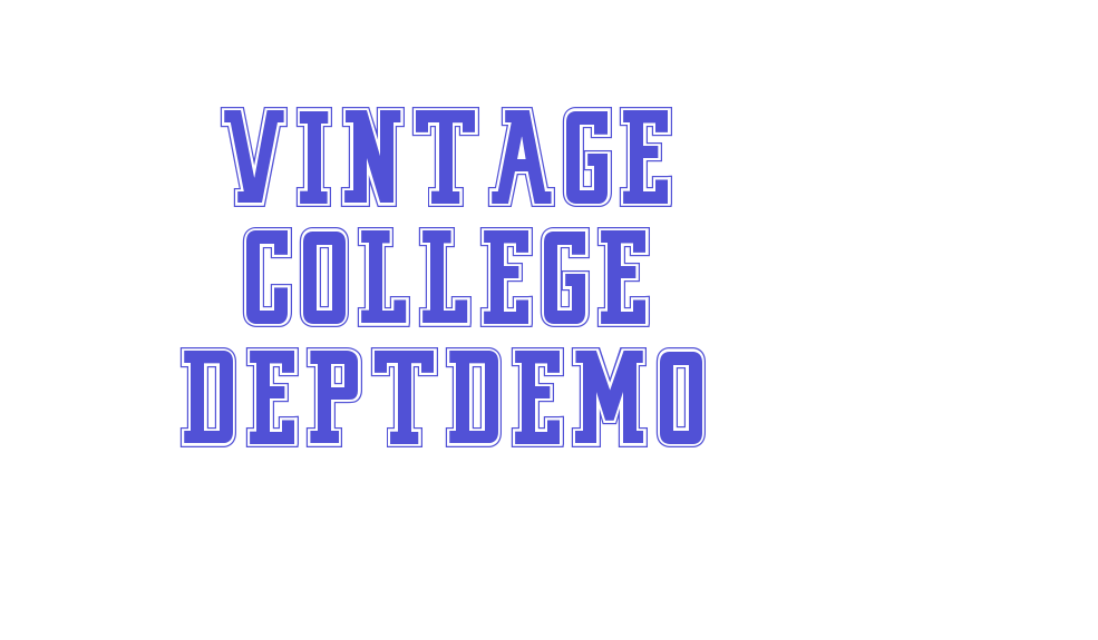 VINTAGE COLLEGE DEPT_DEMO_outli-font-download