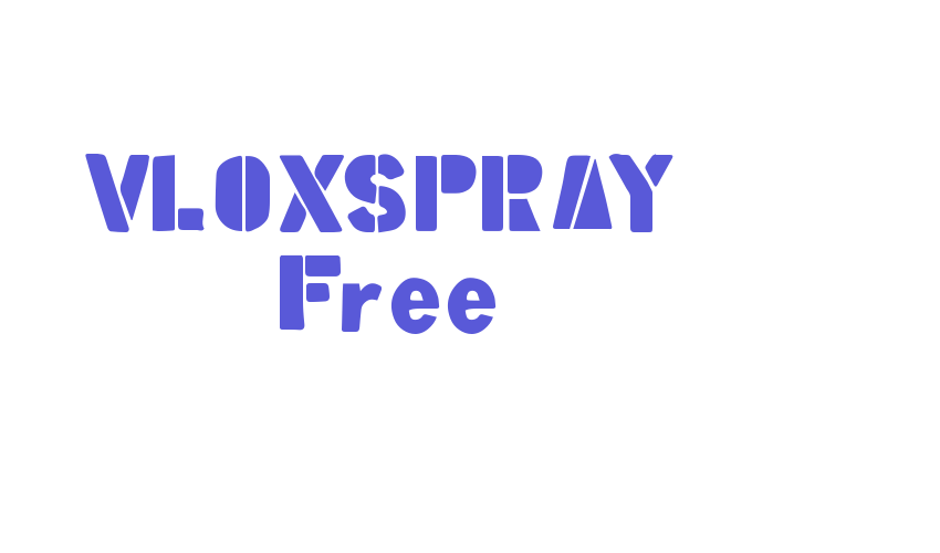 VLOXSPRAY Free Font Download