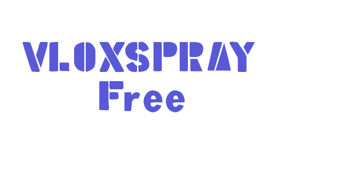 VLOXSPRAY Free Font Download