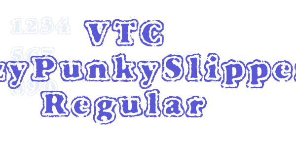 VTC FuzzyPunkySlippers Regular font free