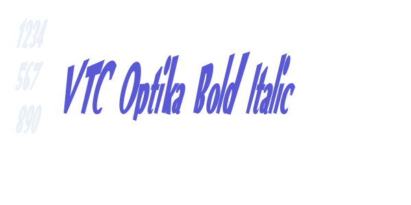 VTC Optika Bold Italic font free