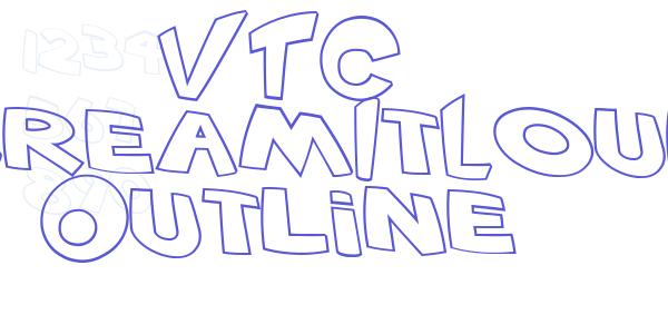 VTC ScreamItLoud Outline font