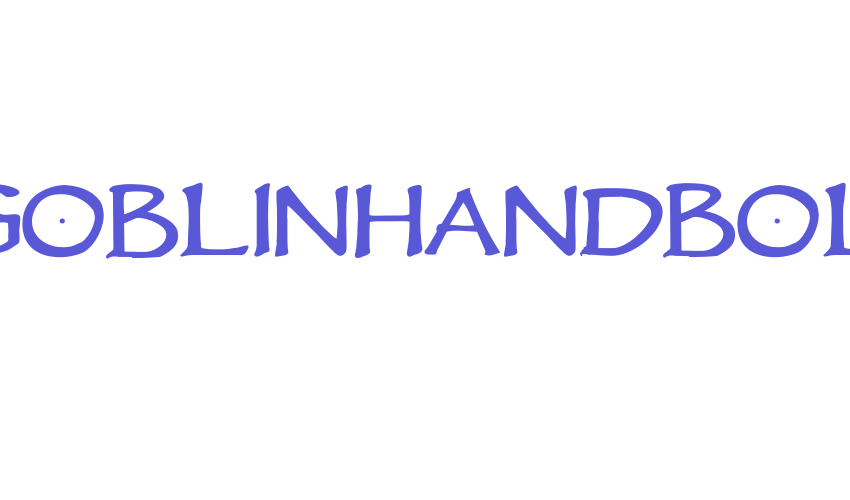 VTCGoblinHandBold Font Download