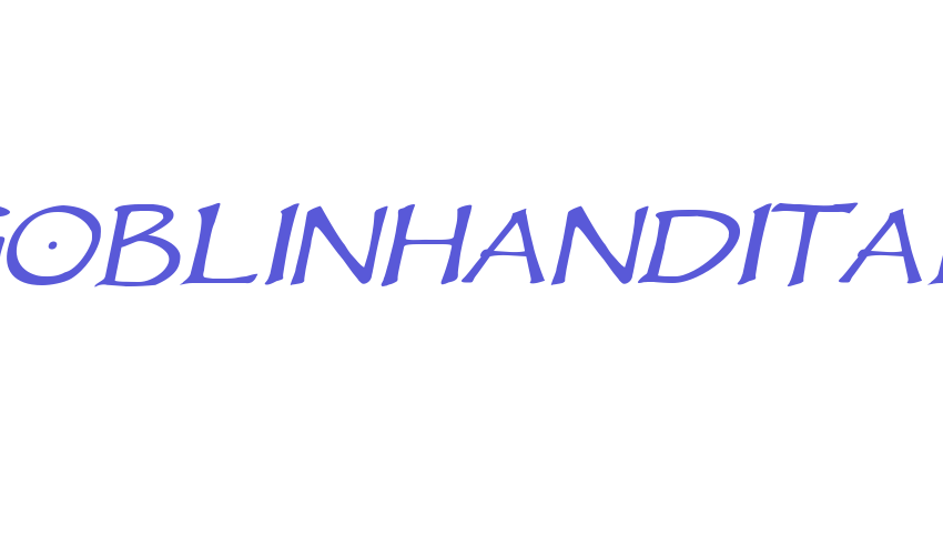 VTCGoblinHandItalic Font Download