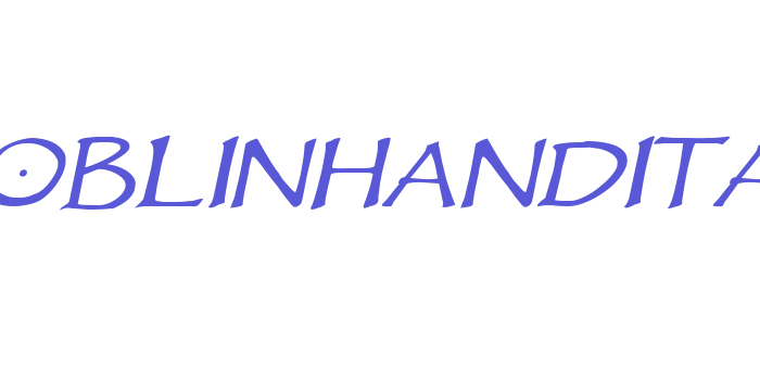 VTCGoblinHandItalic Font Download