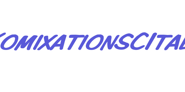 VTCKomixationSCItalic Font Download