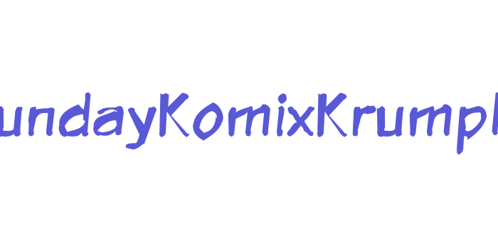 VTCSundayKomixKrumpled Font Download