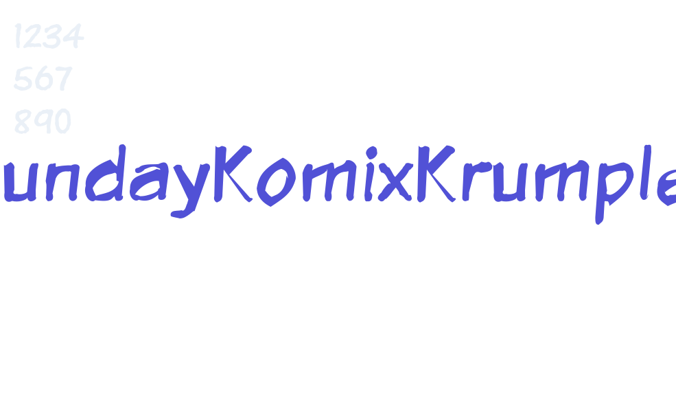 VTCSundayKomixKrumpled-font-download