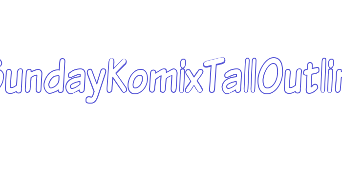 VTCSundayKomixTallOutline Font Download