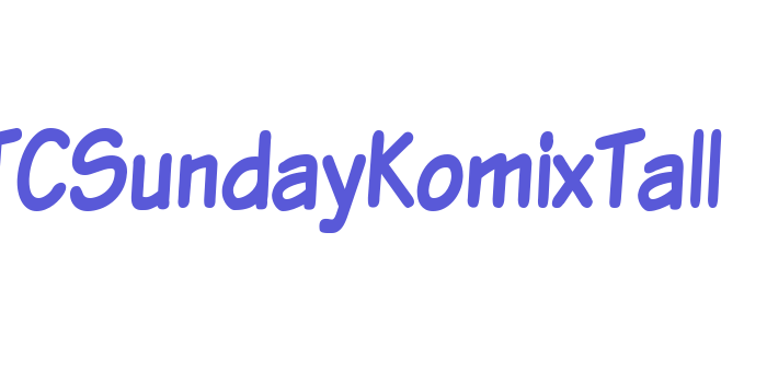 VTCSundayKomixTall Font Download