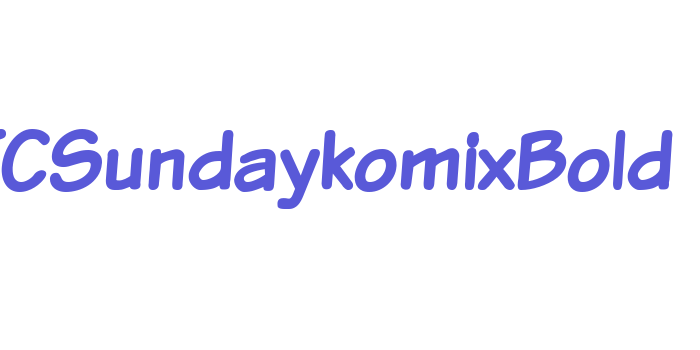 VTCSundaykomixBold Font Download