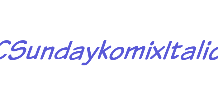 VTCSundaykomixItalic Font Download