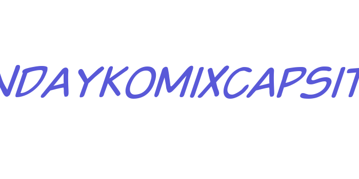 VTCSundaykomixcapsItalic Font Download