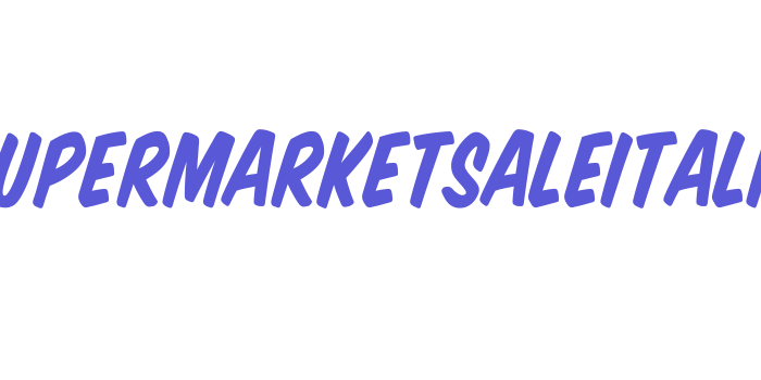 VTCSuperMarketSaleItalic Font Download