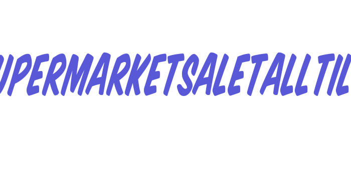 VTCSuperMarketSaleTallTilt Font Download