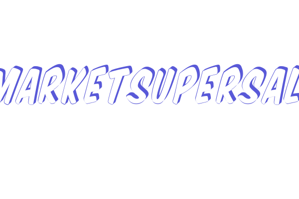 VTCSuperMarketSuperSale3DTilt Font