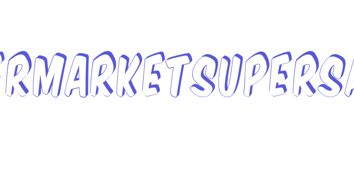 VTCSuperMarketSuperSale3D Font Download