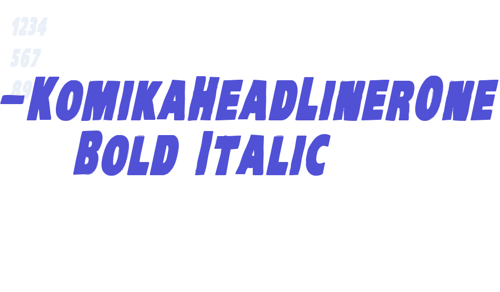 VTC-KomikaHeadLinerOne Bold Italic-font-download