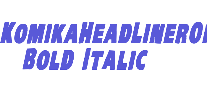 VTC-KomikaHeadLinerOne Bold Italic Font