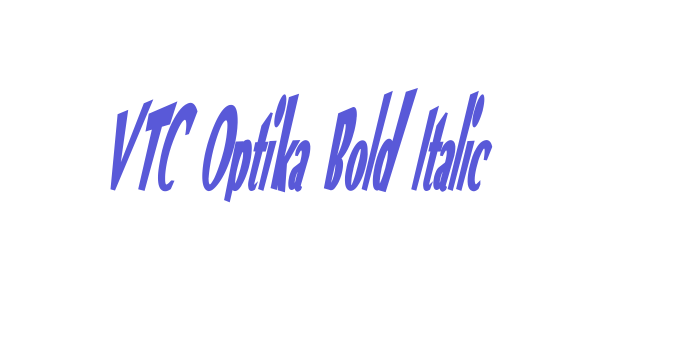 VTC Optika Bold Italic Font Download