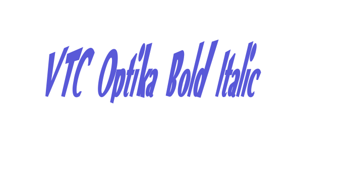 VTC Optika Bold Italic Font