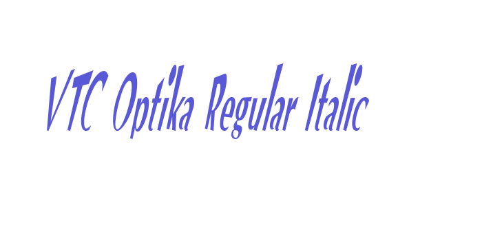 VTC Optika Regular Italic Font Download